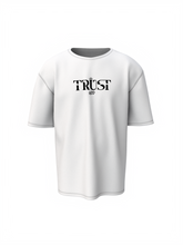 Celestial Trinity White Spiritual Unisex Oversized T-Shirt